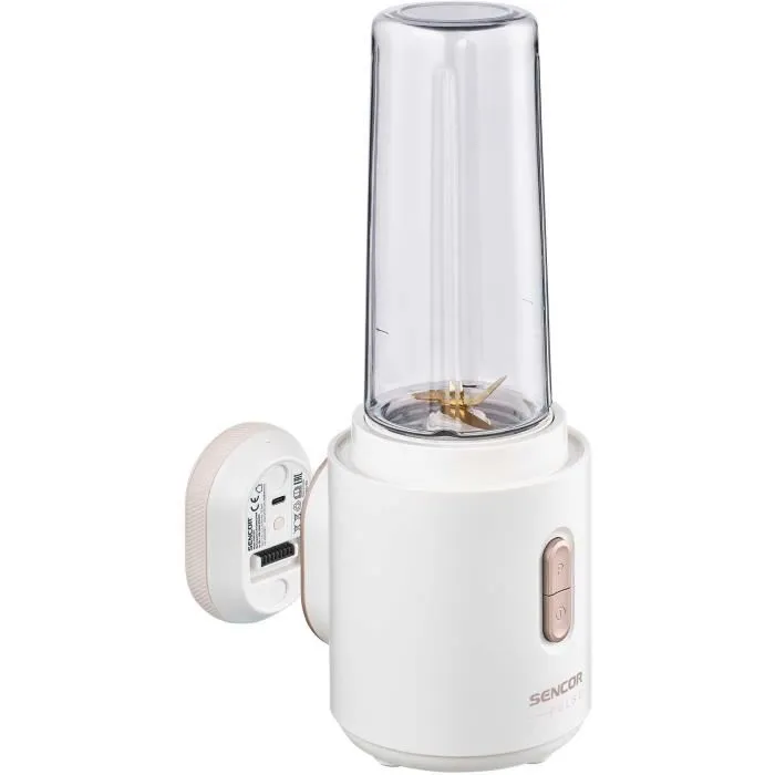 Sencor SBL 9130WH Mixeur à Smoothie Portable - Blanc - 500 ml, 11.1 V, Batterie Li-Ion, Lame Titane, Affichage LED, Fonction Impulsion, USB-C Sencor SBL 9130WH Mixeur à Smoothie Portable - Blanc - 500 ml, 11.1 V, Batterie Li-Ion, Lame Titane, Affichage LED, Fonction Impulsion, USB-C