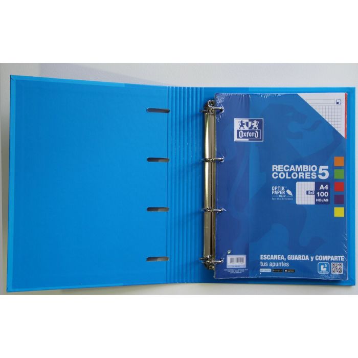 Reliure à anneaux Oxford EUROPEANBINDER Multicouleur A4+ (10 Unités) 4