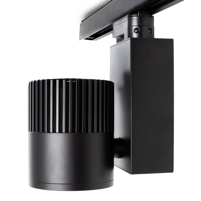 BX3 LIGHT Projecteur sur Rail LED 30W 2538Lm CRI90 3000K Trifasique UGR17 Noir 50 000h - BX3-TR30W-BLACK-WW