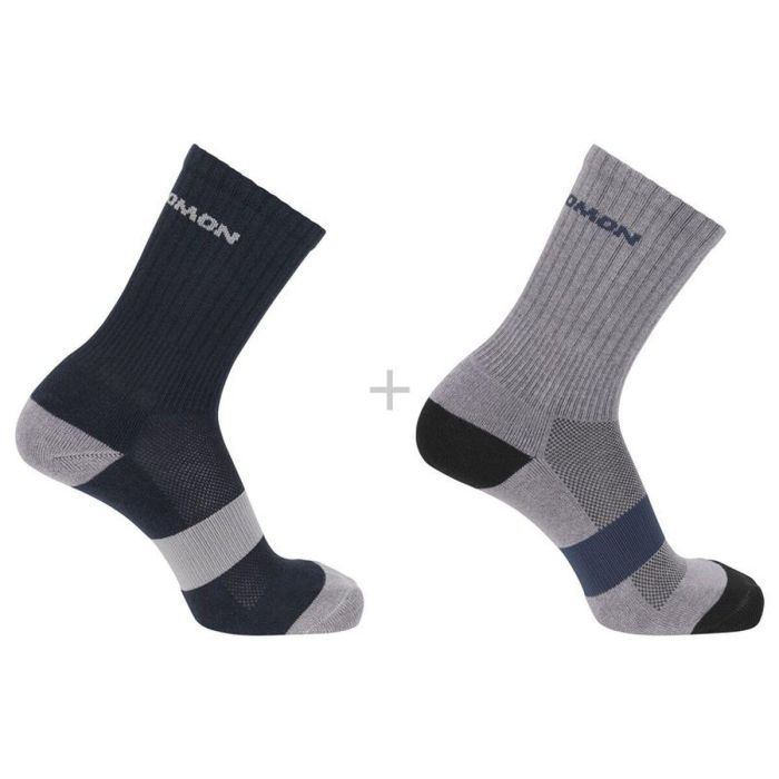 Chaussettes de Sport Salomon Evasion Crew Gris 2 paires