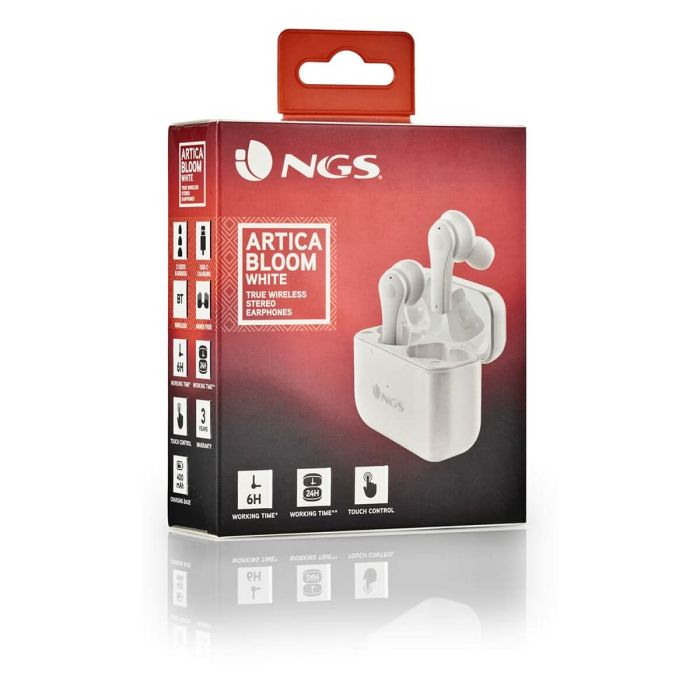Oreillette Bluetooth NGS ARTICABLOOMWHITE Blanc Noir 18 Oreillette Bluetooth NGS ARTICABLOOMWHITE Blanc Noir 18