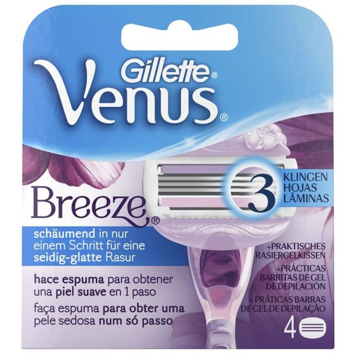 Remplacement de Lame de Rasoir Gillette Venus Breeze 4 Unités 0 Remplacement de Lame de Rasoir Gillette Venus Breeze 4 Unités 0