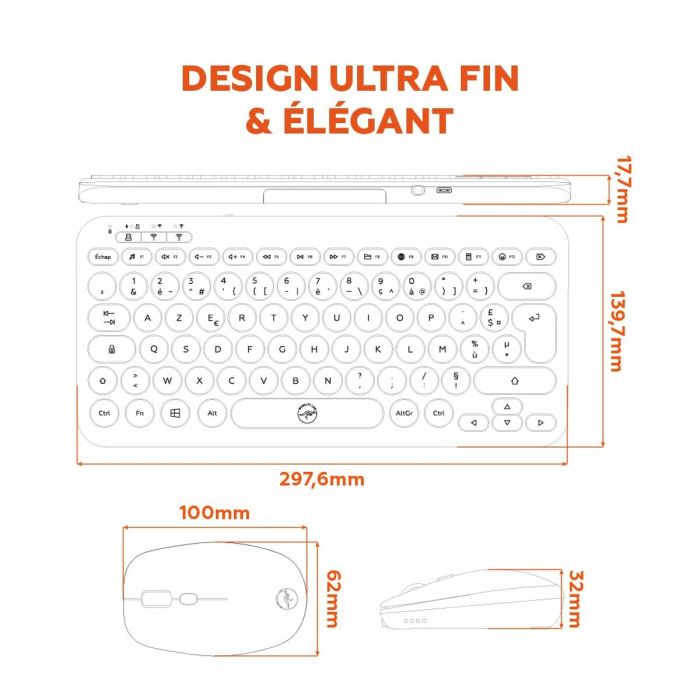 clavier et souris Mobility Lab CP420W Mini Noir AZERTY 9 clavier et souris Mobility Lab CP420W Mini Noir AZERTY 9
