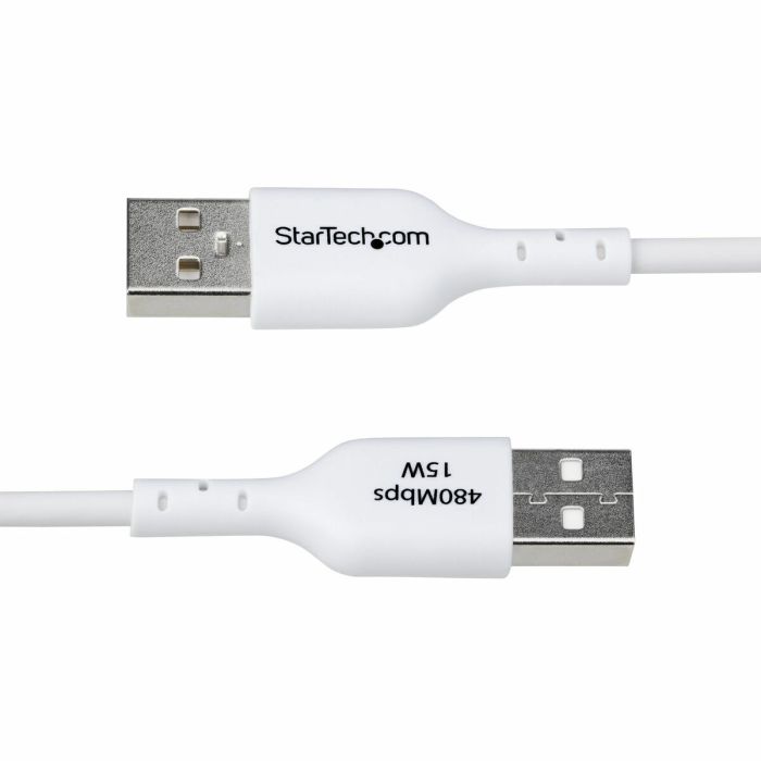 Câble USB Startech USB2AC1MNCWHE Blanc 1 m 2