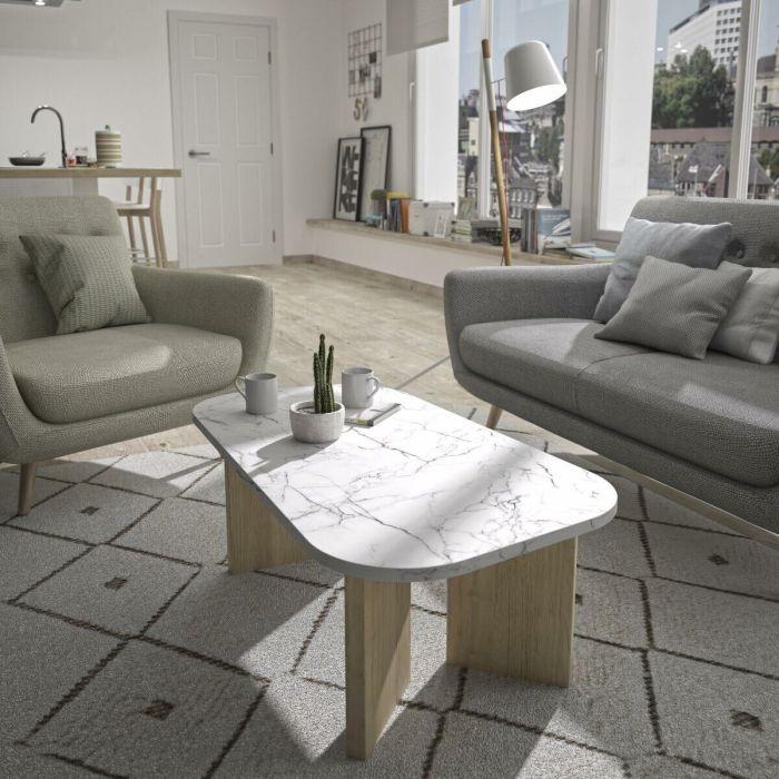 Table Basse Blanc 105 x 58 x 39 cm 4