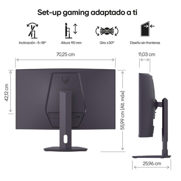 Monitor Gaming LG 32G600A-B Quad HD 32" 5