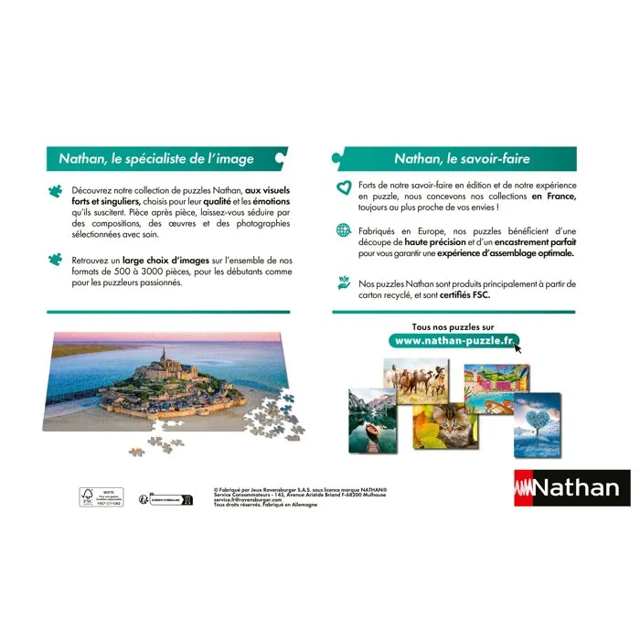 Nathan 12001868 - Puzzle 2000 pièces, Chatons Sibériens - À partir de 14 ans - Collection Tendresse - Qualité supérieure Nathan 12001868 - Puzzle 2000 pièces, Chatons Sibériens - À partir de 14 ans - Collection Tendresse - Qualité supérieure