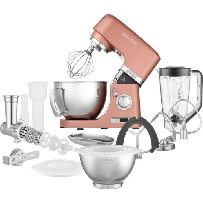 Sencor STM 7875RS Robot pâtissier - 1000 W, bol inox 4.5 L, 8 vitesses, éclairage LED, accessoires amovibles Sencor STM 7875RS Robot pâtissier - 1000 W, bol inox 4.5 L, 8 vitesses, éclairage LED, accessoires amovibles