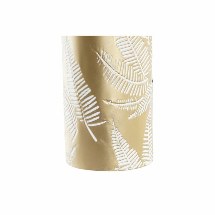 Vase DKD Home Decor Doré Métal Crème Tropical Feuille d'une plante (21 x 21 x 71 cm) 2