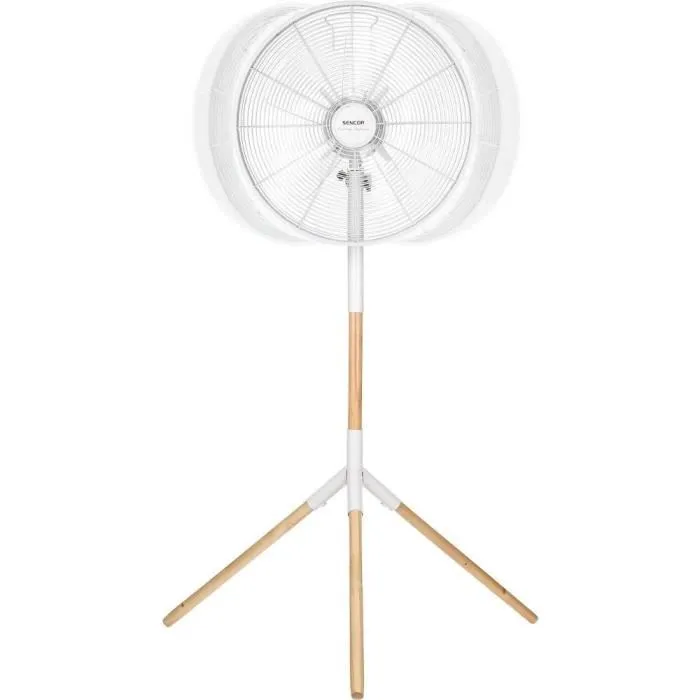 Sencor SFN 4080WH Ventilateur sur pied, bois et métal, 40 cm, 3 vitesses, oscillation 80°, hauteur réglable 120-133 cm, 50 W Sencor SFN 4080WH Ventilateur sur pied, bois et métal, 40 cm, 3 vitesses, oscillation 80°, hauteur réglable 120-133 cm, 50 W