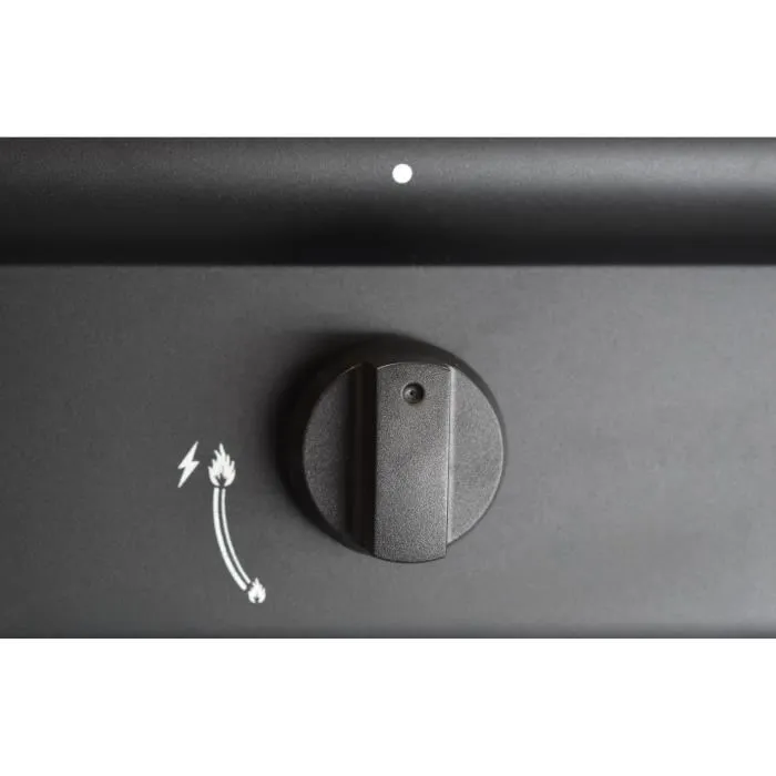 Grill Garden Barbecue à Gaz 4 Brûleurs, Noir, avec Capot de Protection et Allumage Piézoélectrique - Modèle 4B