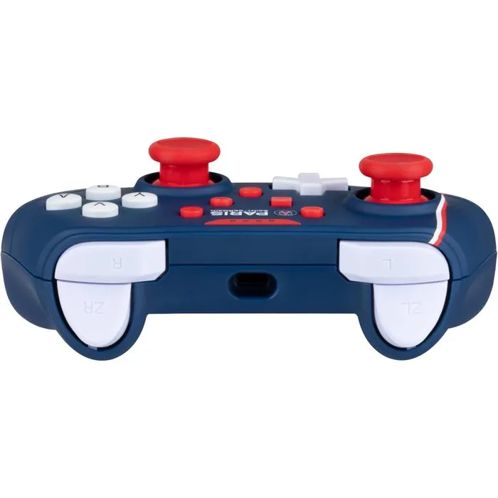 Konix Manette de jeu filaire pour Nintendo Switch, Switch 2 et PC (PSG - Bleu, blanc, rouge) avec vibration, bouton capture écran et câble 3 m