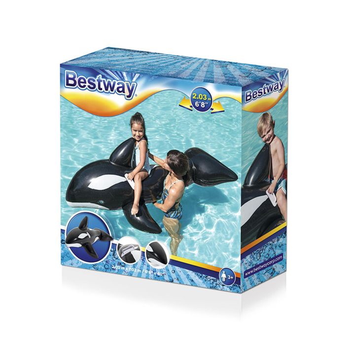 Bestway Baleine Géante Gonflable avec Poignées 203x102 cm +3 Ans Plage et Piscine 41009 2
