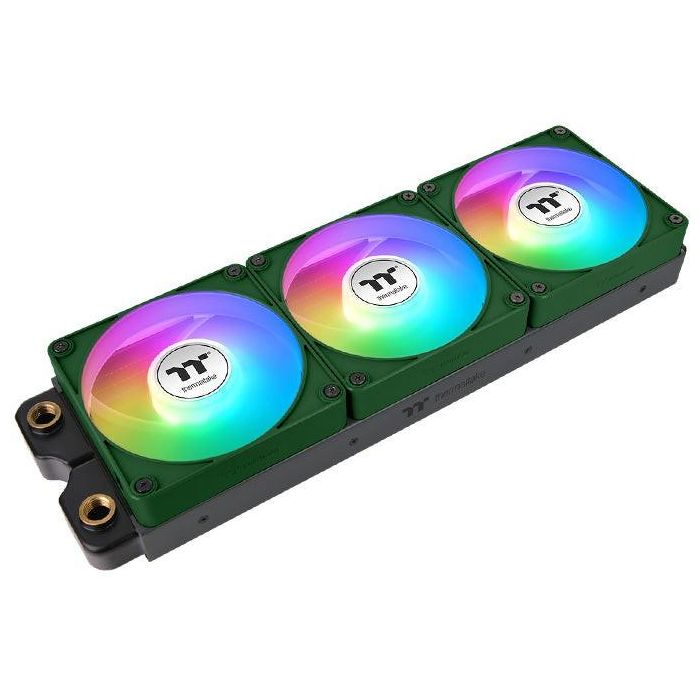 120mm Thermaltake CT120 EX ARGB Sync PC Cooling Fan Racing Green 3 Pack 4