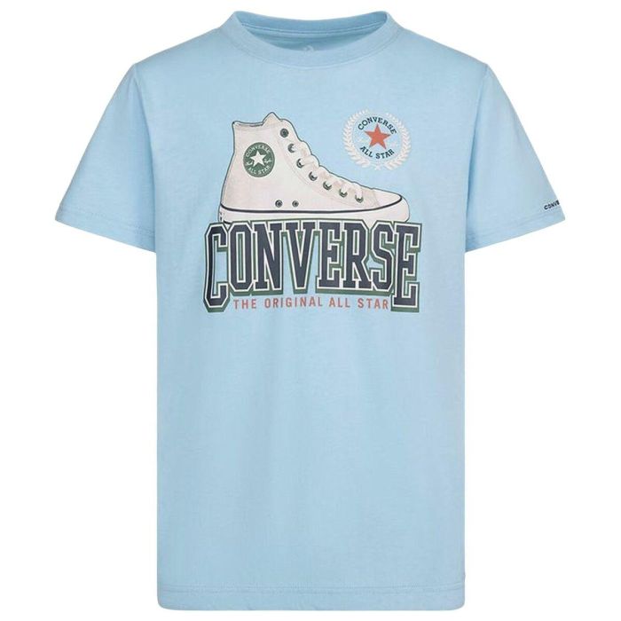 T shirt à manches courtes Enfant Converse Script Sneaker Gfx Bleu ciel 0 T shirt à manches courtes Enfant Converse Script Sneaker Gfx Bleu ciel 0