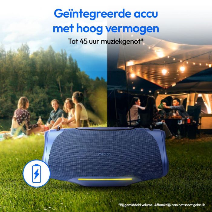 Haut-parleurs bluetooth portables Medion 50077078 Bleu 4 W 50 W 5 Haut-parleurs bluetooth portables Medion 50077078 Bleu 4 W 50 W 5