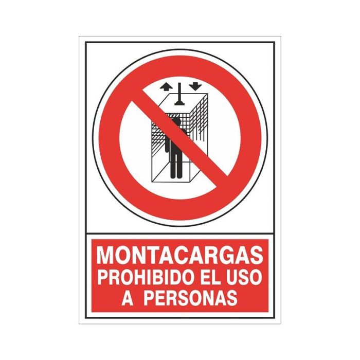 Señal 428 Plast.420X297 ''Mont.No Pers.'' Montacargas Prohibido El Uso A Personas Duver 1 Señal 428 Plast.420X297 ''Mont.No Pers.'' Montacargas Prohibido El Uso A Personas Duver 1