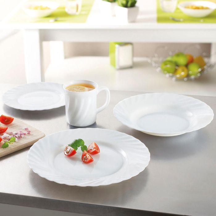 Plato Llano Opal Trianon Arcoroc 24,5 cm 3 Plato Llano Opal Trianon Arcoroc 24,5 cm 3