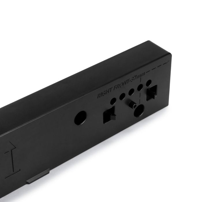 Emuca Jeu d'entretoises latérales pour le cadre Hack, Plastique noir, Plastique, 3