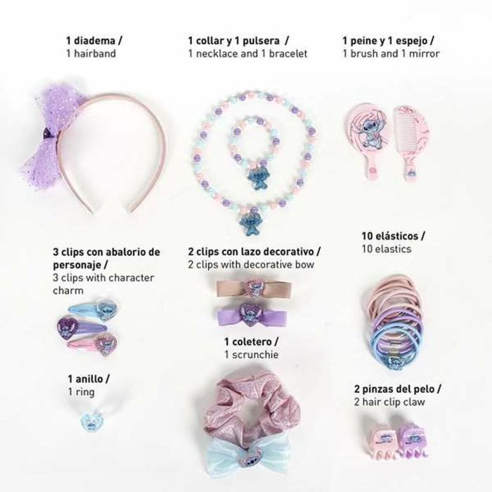 Accessoires pour les Cheveux Stitch Rose 24 Pièces 4 Accessoires pour les Cheveux Stitch Rose 24 Pièces 4