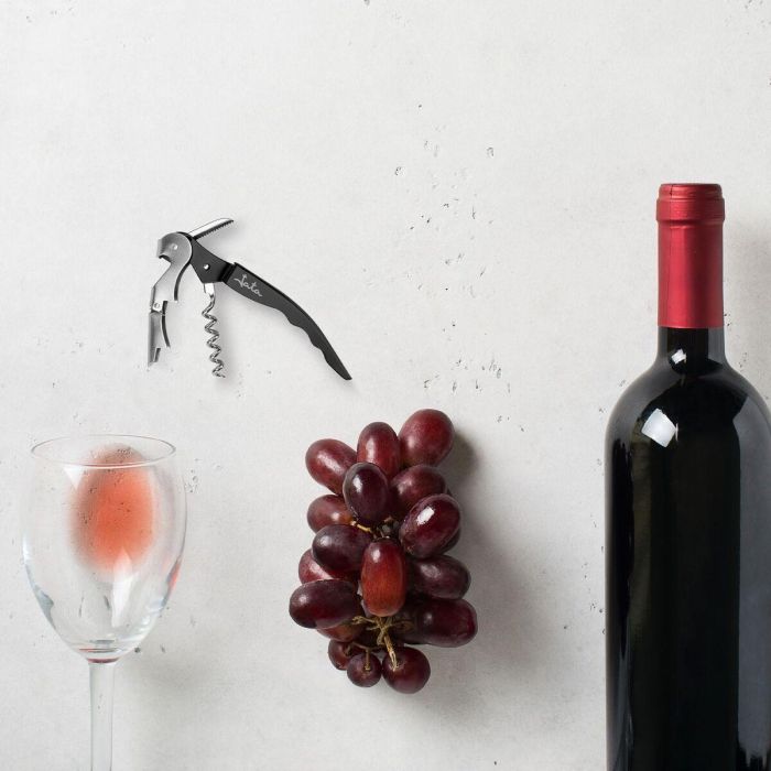 Ouvre-bouteille avec tire-bouchon JATA Noir Acier inoxydable 2
