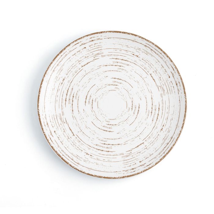 Assiette plate Ariane Tornado White Bicolore Céramique Ø 21 cm (12 Unités) 2