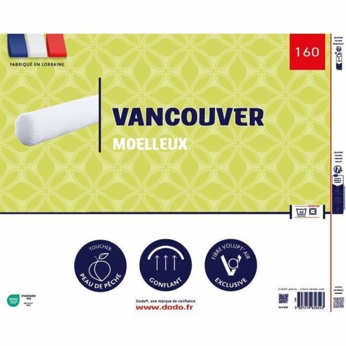 Oreiller DODO Vancouver Blanc 160 cm 2 Oreiller DODO Vancouver Blanc 160 cm 2