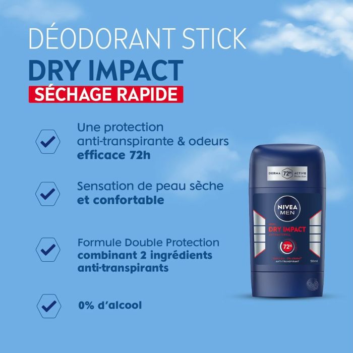 Spray déodorant Nivea MEN DRY IMPACT 50 ml 6 Spray déodorant Nivea MEN DRY IMPACT 50 ml 6
