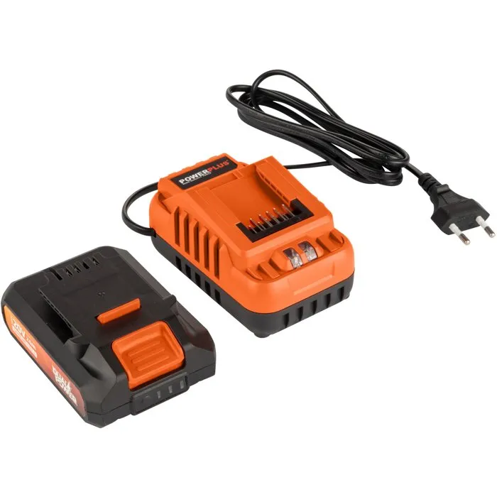 Powerplus Taille-haie sans fil 20 V - Lame de 515 mm - Coupe branches jusqu'à 15 mm - Poignée rotative et double poignée - Compatible batterie Dual Power