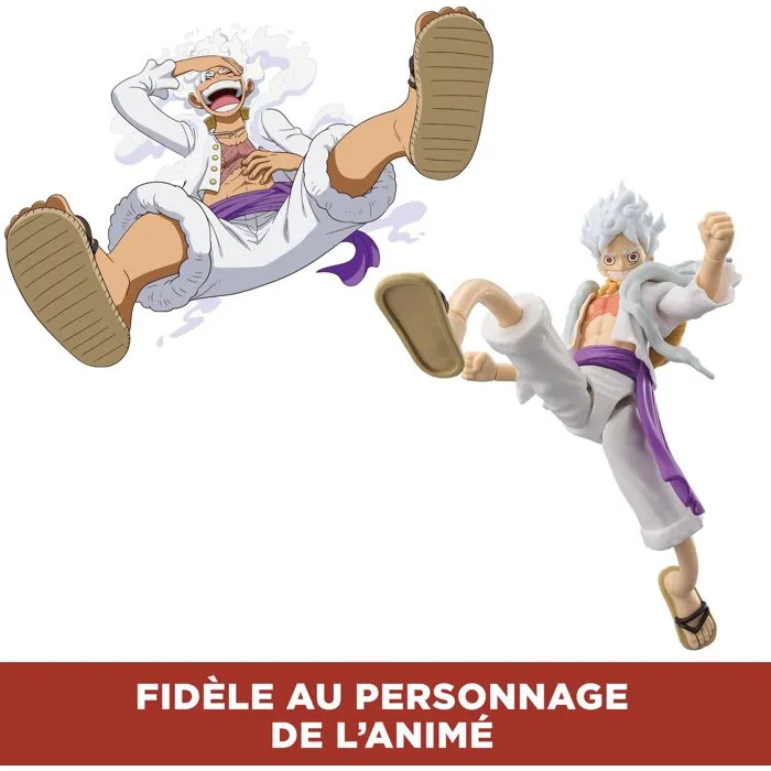 Bandai 37054 - Figurine Anime Heroes One Piece Luffy Gear 5 - Figurine d'action articulée 17 cm - Bandai Bandai 37054 - Figurine Anime Heroes One Piece Luffy Gear 5 - Figurine d'action articulée 17 cm - Bandai
