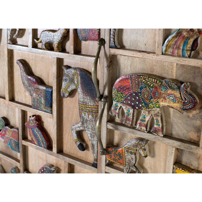 GINER Y COLOMER Meuble de rangement en bois de manguier peint à la main, multicolor - 170 cm x 90 cm 3