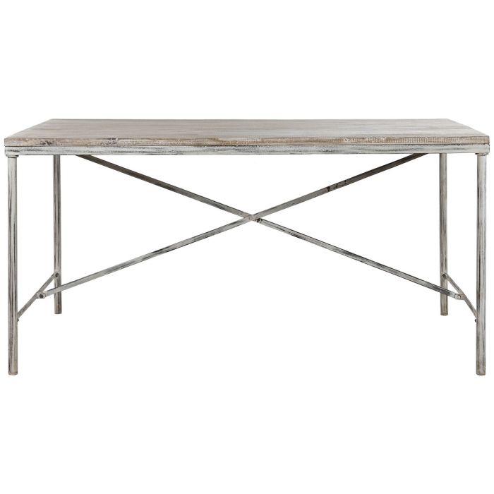 Table de Salle à Manger Home ESPRIT Blanc Fer Bois de manguier 160 X 90 X 80 cm 1 Table de Salle à Manger Home ESPRIT Blanc Fer Bois de manguier 160 X 90 X 80 cm 1