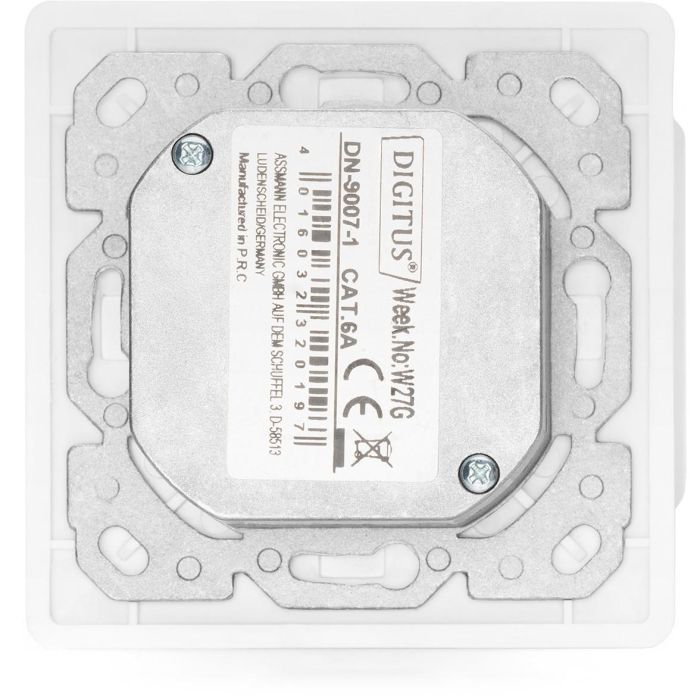 DIGITUS Anschlussdose Cat6a 2xRJ45 geschirmt Unterputz weiß 5