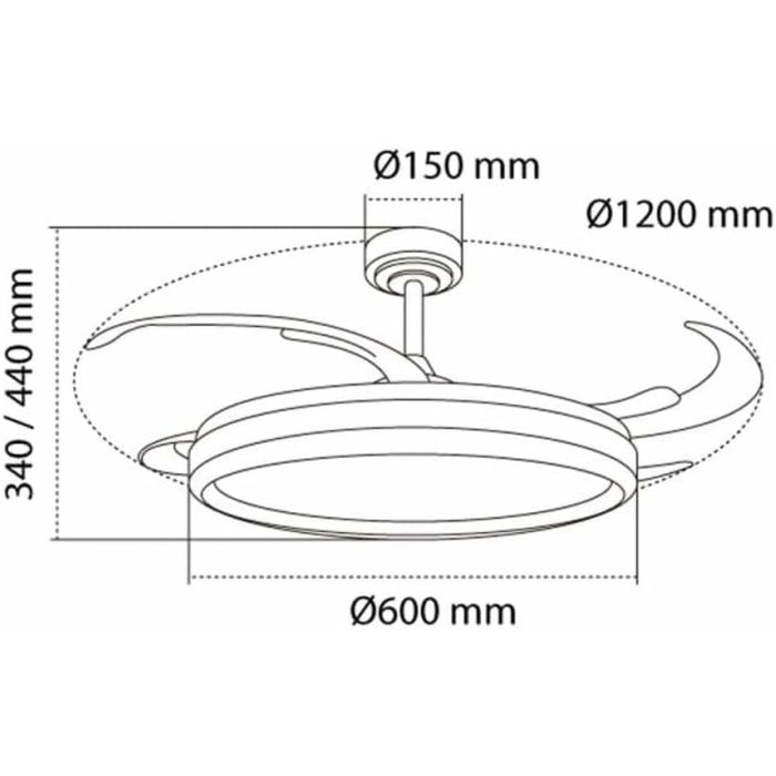 Ventilateur de Plafond CristalRecord CHARLY L RETRAC Transparent 80 W 1 Ventilateur de Plafond CristalRecord CHARLY L RETRAC Transparent 80 W 1