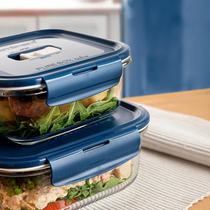 Recipiente Cuadrado Hermético Vidrio Baltic Luminarc 15,2x15,2x6,8 cm-76 cL 2