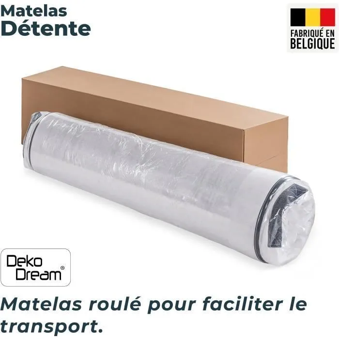 Somnis Bedding Matelas 90 x 190 cm - Hauteur 19 cm - 380 Ressorts Ensachés - 7 Zones - Équilibré - Réversible - Fabriqué en Belgique - 110100810 5