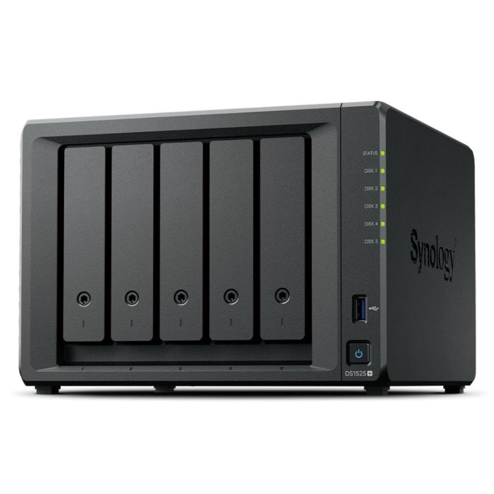 Stockage en Réseau NAS Synology DS1525+ Noir AMD Ryzen V1500B 6