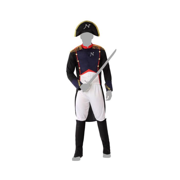 Déguisement Napoléon pour Homme Adulte Taille XXL - Costume historique 5 pièces (Chapeau, Veste, Pantalon, Guêtres) en Polyester Multicolore