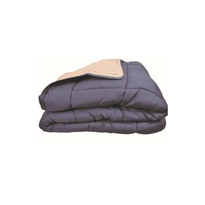 Couette Microfibre 400g/m² CALGARY Petrole & Mastic 140x200cm 2 Couette Microfibre 400g/m² CALGARY Petrole & Mastic 140x200cm 2