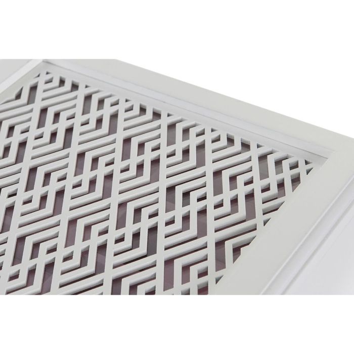 Boîte d'horloge DKD Home Decor Blanc Rose clair Verre Bois MDF 29 x 20 x 9 cm (12 Unités) 4