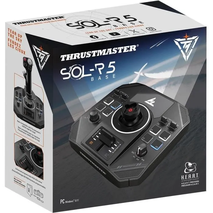 Thrustmaster Base Sol-R 5 Modulaire Multi-Simulation avec Technologie HEART - Compatible Windows 10/11 et Logiciel TARGET - Utilisation avec Grips Existant et Futurs Thrustmaster Base Sol-R 5 Modulaire Multi-Simulation avec Technologie HEART - Compatible Windows 10/11 et Logiciel TARGET - Utilisation avec Grips Existant et Futurs