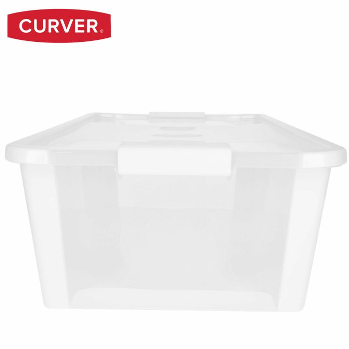 Boîte de rangement avec couvercle Curver Blanc Plastique 26 L 55 x 19 x 35 cm (7 Unités) 5