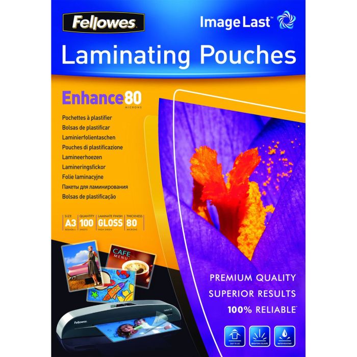 Couvertures de plastification Fellowes 5306207 Transparent A3 (100 Unités) 1