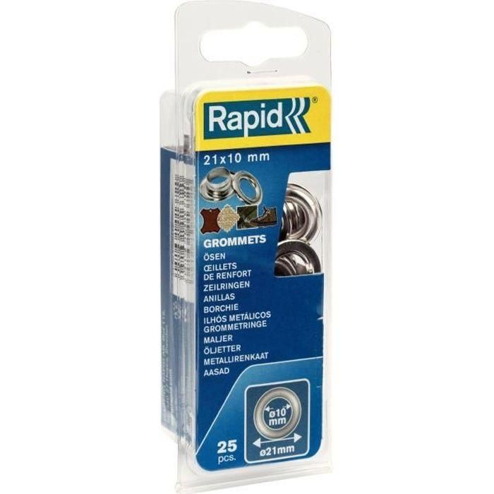 RAPID 25 oeillets de renfort 10mm 0 RAPID 25 oeillets de renfort 10mm 0