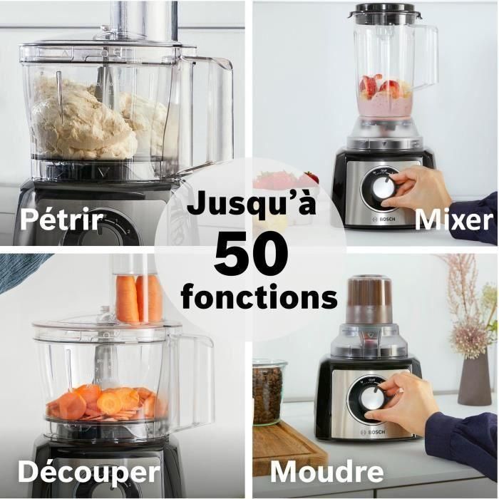 Robot multifonctions BOSCH MULTI TALENT MCM3501M - Noir et inox 1