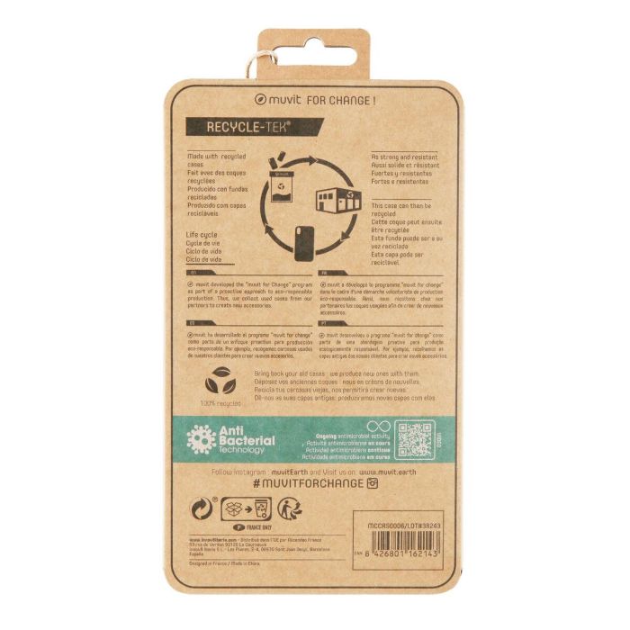 Protection pour téléphone portable Muvit for Change iPhone X/XS Transparent 1