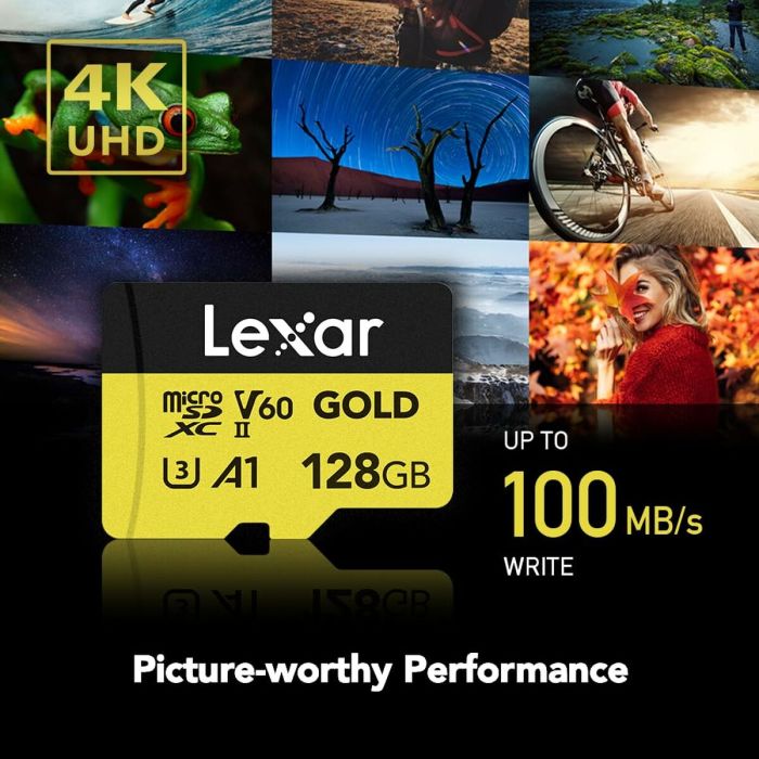 Carte Mémoire SD Lexar LMSGOLD128G-BNNNG 128 GB 4