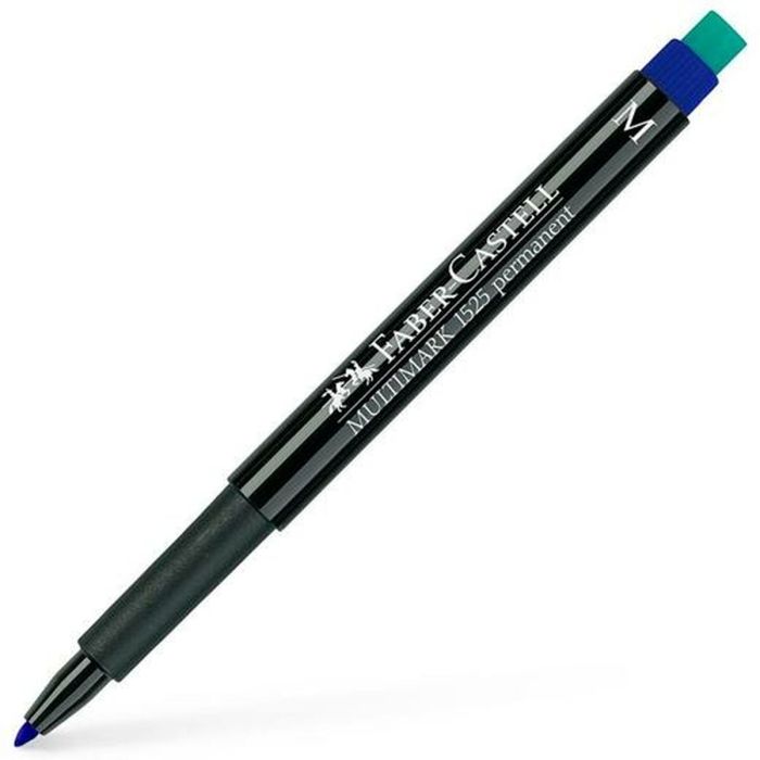 Marqueur permanent Faber-Castell Multimark 1523 M Bleu (10 Unités) 1 Marqueur permanent Faber-Castell Multimark 1523 M Bleu (10 Unités) 1