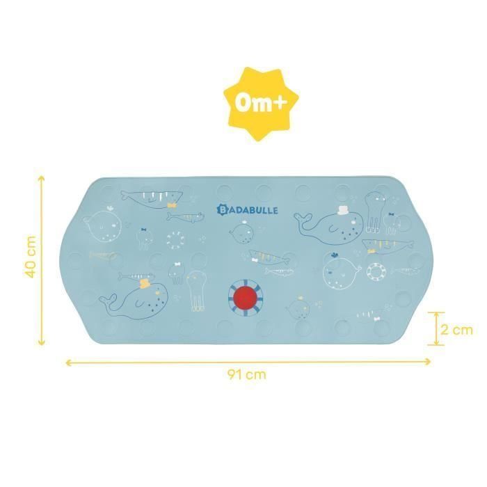 Badabulle Tapis de bain XXL antidérapant avec témoin de température, 91 cm de long 4