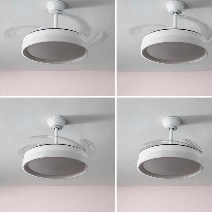 Ventilateur de Plafond avec Lumière LED et 4 Pales Rétractables Silteez InnovaGoods Argenté 80 W Ø49-104 cm 7 Ventilateur de Plafond avec Lumière LED et 4 Pales Rétractables Silteez InnovaGoods Argenté 80 W Ø49-104 cm 7